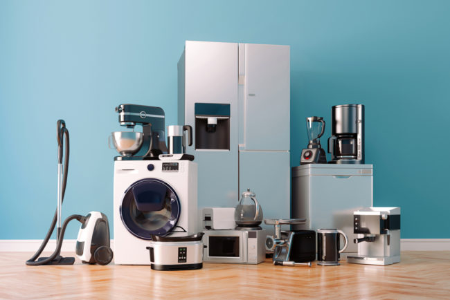 different appliances grouped together