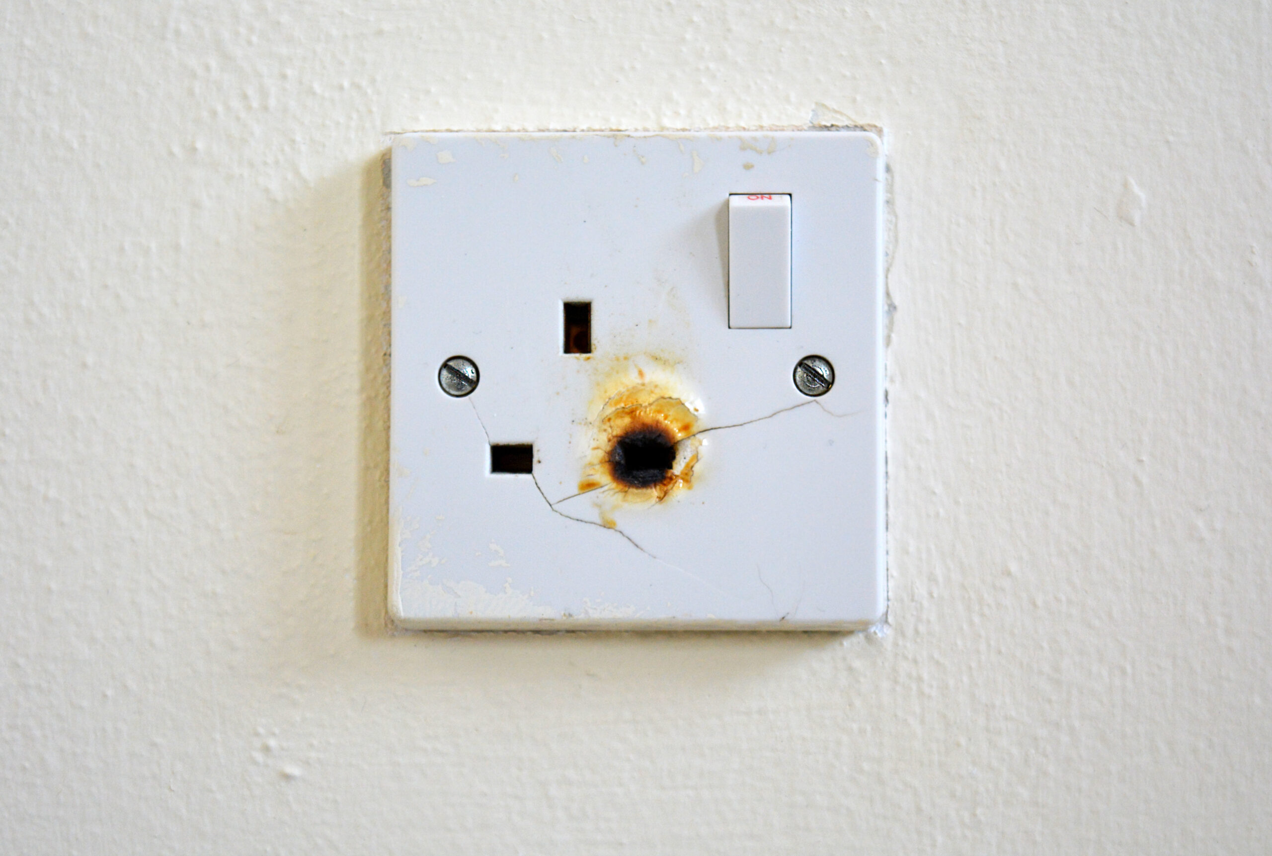 Damaged electric socket